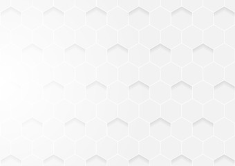 Fototapeta premium Streszczenie plaster miodu białe i szare tło.