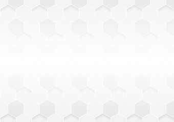 Obraz na płótnie Canvas Abstract honeycomb white and gray background.