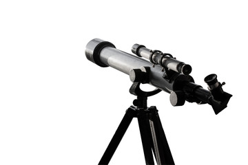 Telescope isolated on a white background