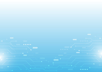 Obraz premium Vector abstract computer circuit High-tech technology background.