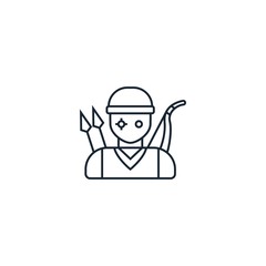 archer creative icon. From Gaming icons collection. Isolated archer sign on white background