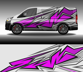Car wrap decal design vector, custom livery race rally car vehicle sticker and tinting. © 21graphic