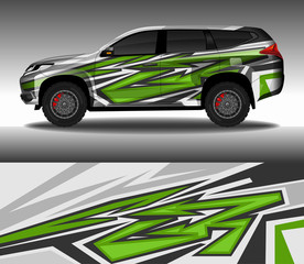 Car wrap decal design vector, custom livery race rally car vehicle sticker and tinting.