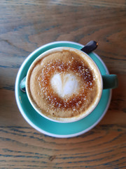 heart in cup of coffee 