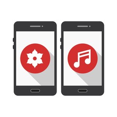 2 Set Of mobile apps icons isolated on white background...