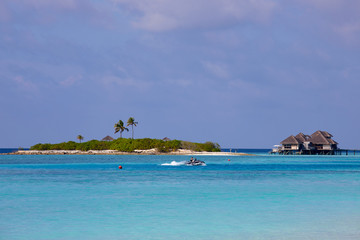Water motorbike at Paradise Island (Lankanfinolhu), Maldives