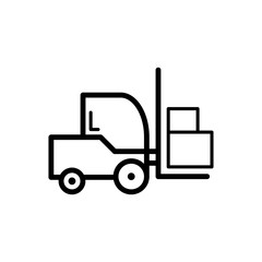 Forklift icon trendy design template