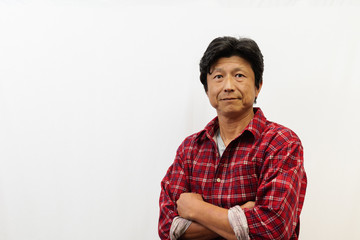 日本人中年男性のポートレート - obrazy, fototapety, plakaty