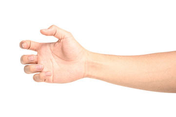 hand holding something like a bottle or can