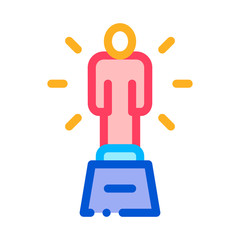 Statuette Human Talent Icon Vector Thin Line. Contour Illustration