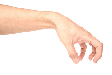 hand holding something like a bottle or can