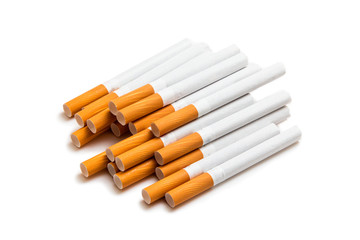 Cigarettes with filter isolated on white background