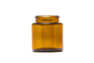 Glass jar isolated on white background