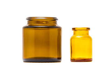 Glass jar isolated on white background
