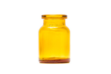 Glass jar isolated on white background