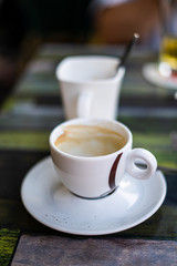 Coffee cup in cafe