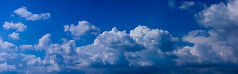 panoramic view of blue sky with white clouds