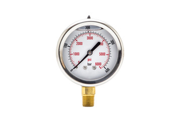Pressure gauge isolated on white background
