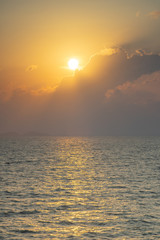 sunrise over sea as vertical background