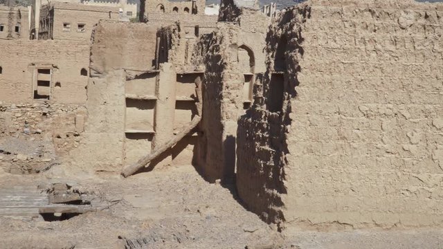 Abandoned Old Ruined Village of Al Hamra near Nizwa, Oman