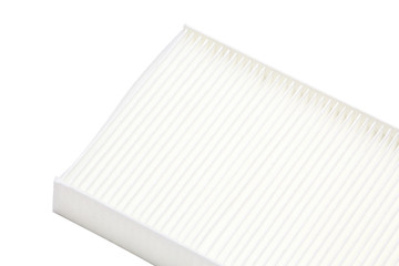 Car air filter isolated on white background