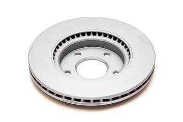 Naklejka premium Car brake disc isolated on white background
