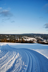 Fototapeta na wymiar Snow in the Winterland of Norway