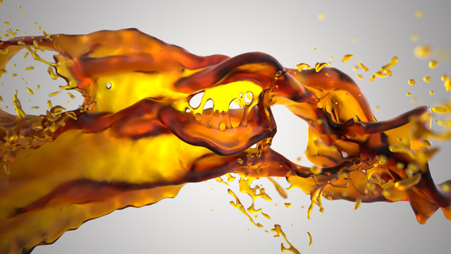 orange splash with clear white background