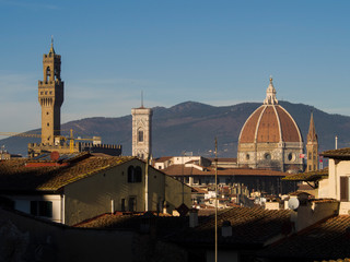 Italia, Firenze, la città il duomo e Palazzo Vecchio.