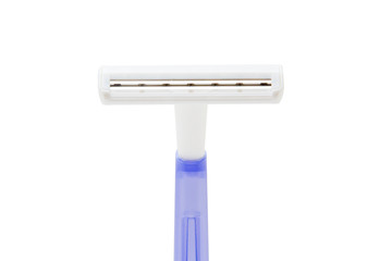 Disposable razor for shaving isolated on white
