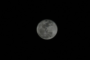 Full moon on dark sky
