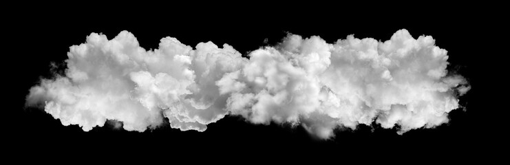 white clouds isolated on black