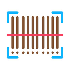 Barcode Postal Transportation Company Icon Vector Thin Line. Contour Illustration