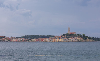 Naklejka premium Rovinj City. Travel. Istria. Sky. Sea