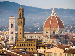 Fototapeta na wymiar Italia, Toscana, Firenze, il duomo e palazzo Vecchio