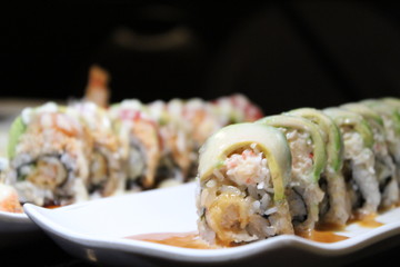 sushi on plate