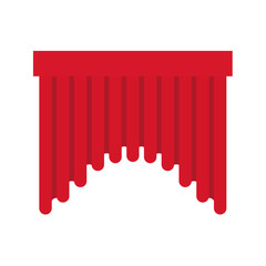 red stage curtain- vector illustration