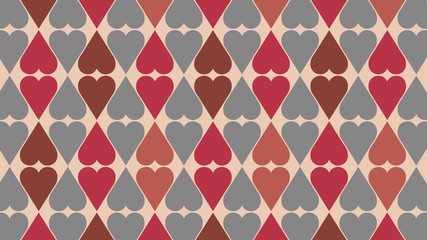 Hearts pattern for mobile, social media and websites. Valentines day. 