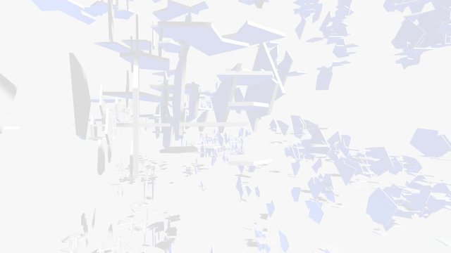  Animation 3D texture in space. Volumetric figures.