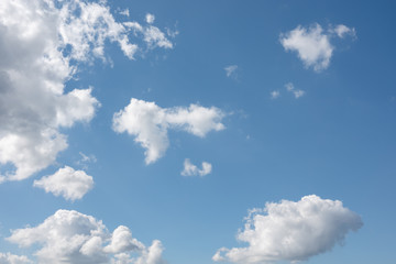 Naklejka na ściany i meble white clouds over blue sky