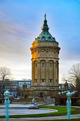 Wasserturm am Abend
