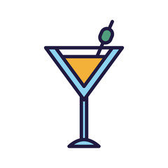 Isolated alcohol cocktail vector design