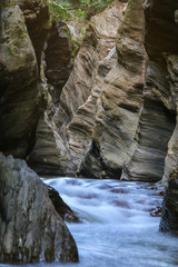 Wang Sila Laeng the grand canyon of Thailand, Long exposure of water in stream with natural rock walls