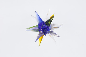star with decorative colored sharp crystals