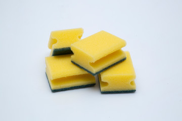 Sponges for washing dishes.Colored sponges for washing dishes.
