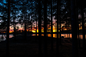 Sunset on the lake