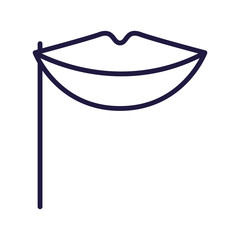 Isolated party mouth mask vector design