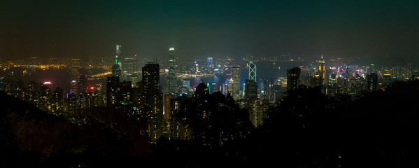 hong kong city at night