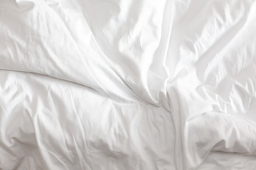 Obraz premium Wrinkled white blanket as a background