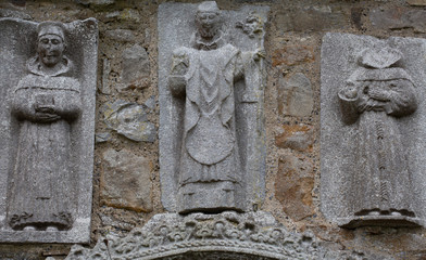The monastery of Clonmacnoise ruin in Ireland